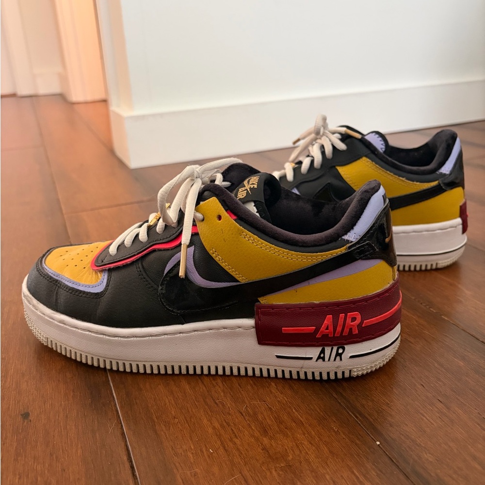 Nike Air Force 1 Shadow Multicolor - Yellow, Black, Lavender, Red